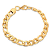 Classic Figaro Link Bracelet - Steel Time